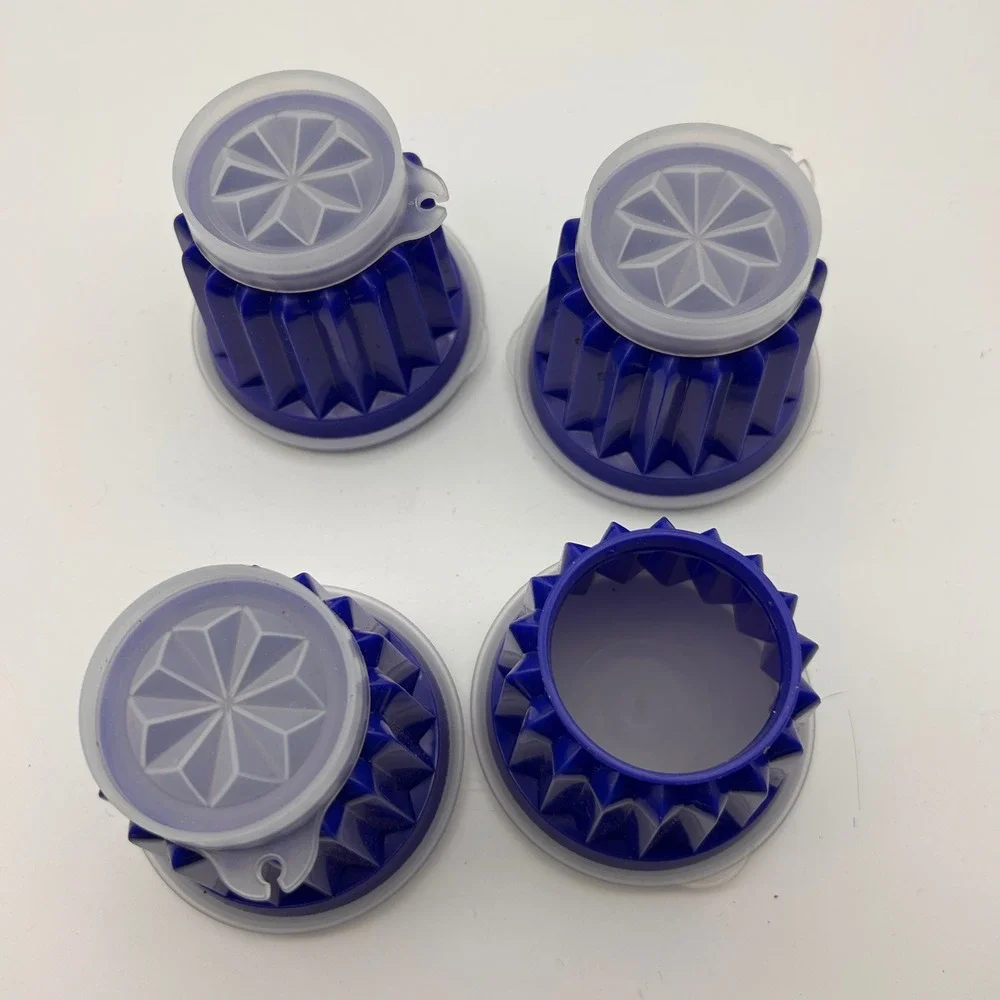 Tupperware Jel-Ette Individual Gelatin Molds Set of 4 Royal Blue 297-42
